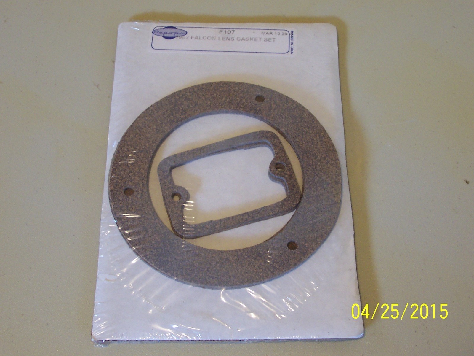 New 1962 Ford Falcon Lens Gasket Set 4 pcs. Futura Sedan Ranchero T.L. and P.L. New 1962 Ford Falcon Lens Gasket Set 4 pcs. Futura Sedan Ranchero T.L. and P.L.