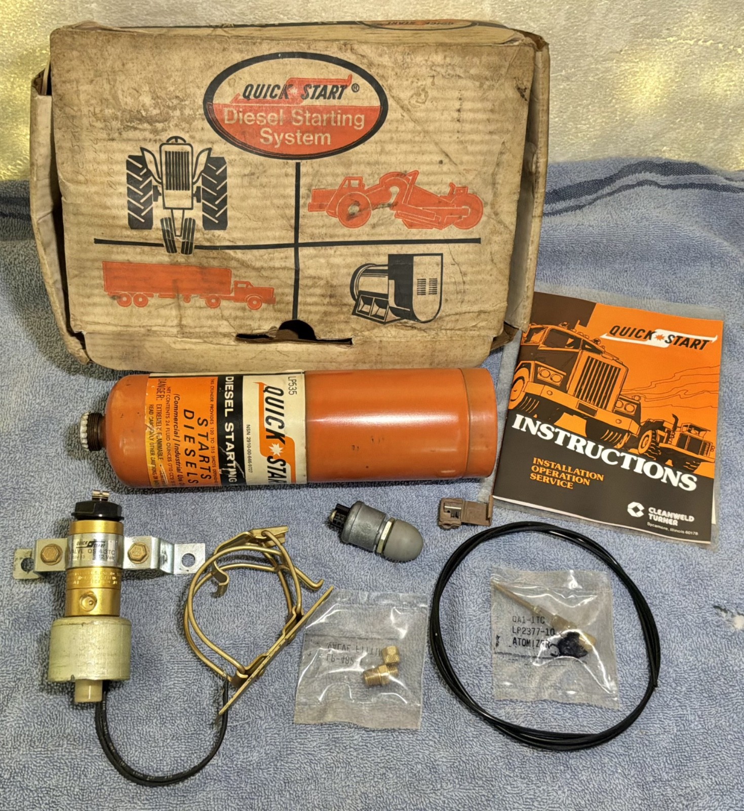 Vintage NOS Turner SEMI TRUCK Tractor Fork Lift ETHER DIESEL engine QUICK START