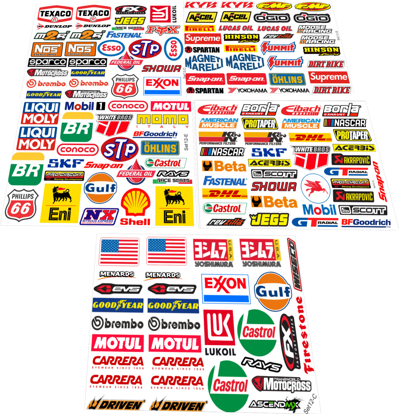 150 + Racing Decals Stickers Drag Race  Nascar Buy 2+ Any Sets Get 