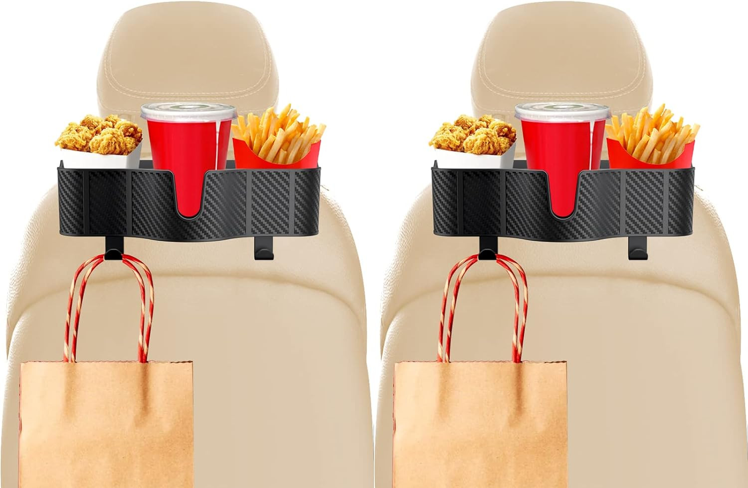 3-In-1 Car Headrest Backseat Organizer With 3.7\