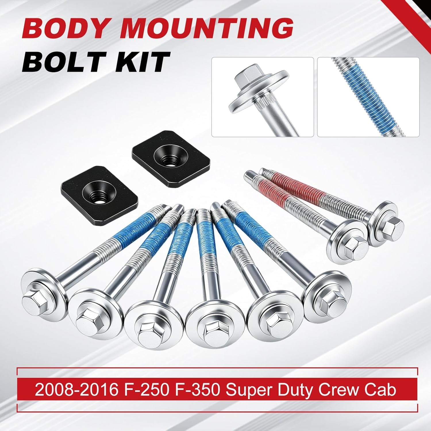 Silicone Body Mount Bushings Bolt Kit For Ford F250 F350 08-16 Crew Cab 2WD 4WD. Silicone Body Mount Bushings Bolt Kit For Ford F250 F350 08-16 Crew Cab 2WD 4WD.