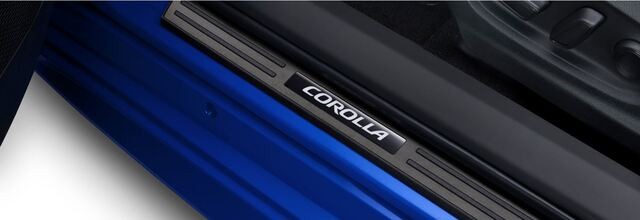 Genuine Toyota Corolla Hatchback Black Stainless Steel Door Sill Protectors Genuine Toyota Corolla Hatchback Black Stainless Steel Door Sill Protectors