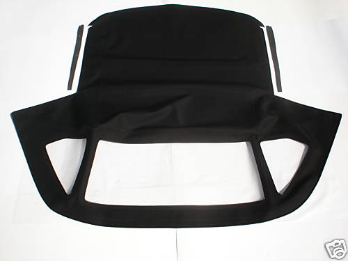 Mercedes Benz SL R107 1972-89 Convert.Soft Top, German CLASSIC canvas Black/Tan