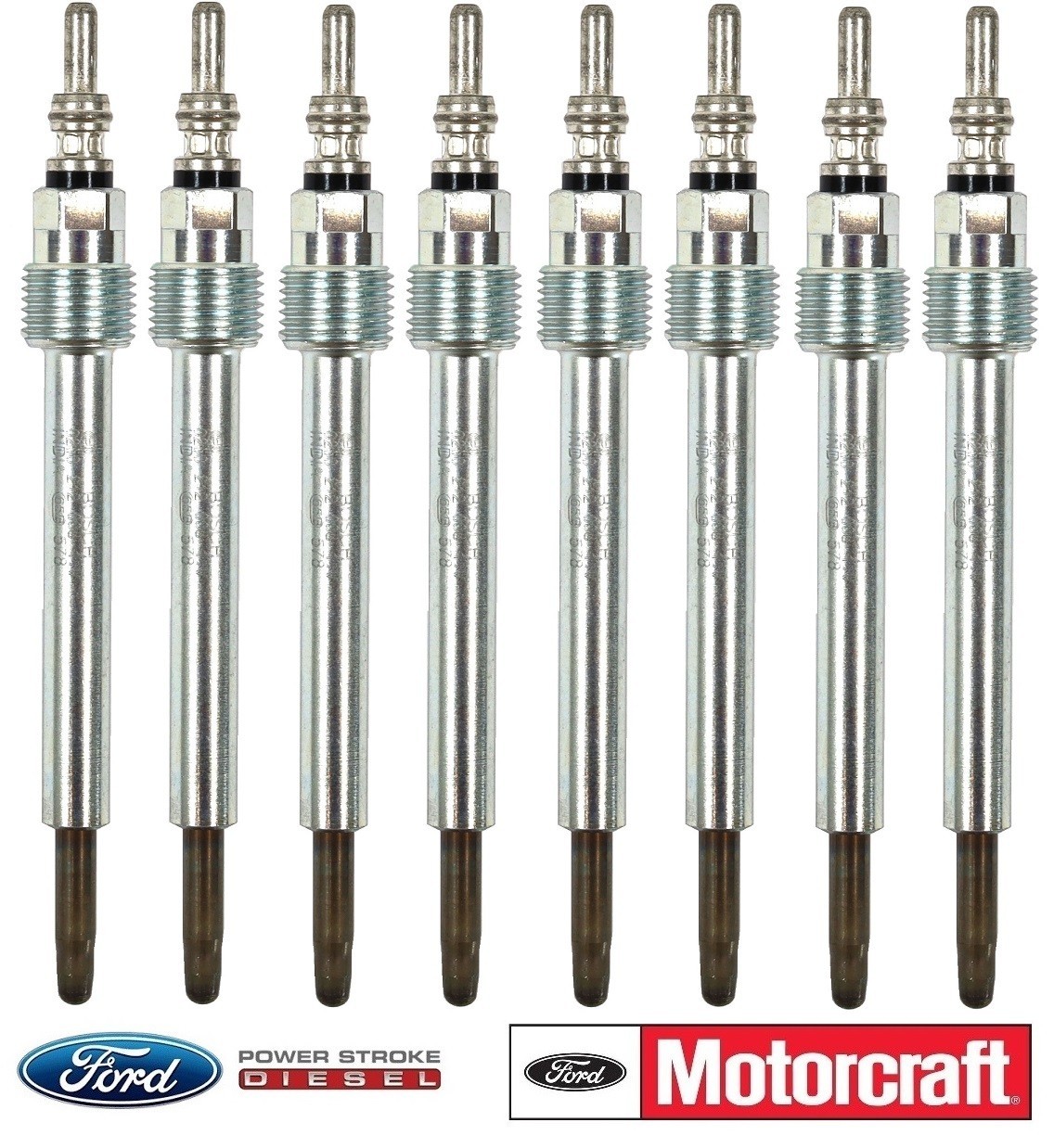 2008-2010 6.4L Powerstroke Glow Plugs Set of 8 Motorcraft ZD-15 / 8C3Z-12A342-A