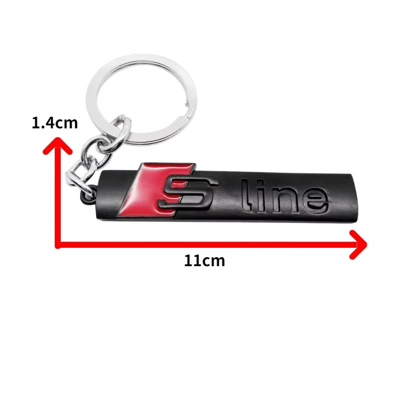 Car Key Chain Ring Auto Emblem Keyring Accessories for Audi Sline Car Key Chain Ring Auto Emblem Keyring Accessories for Audi Sline