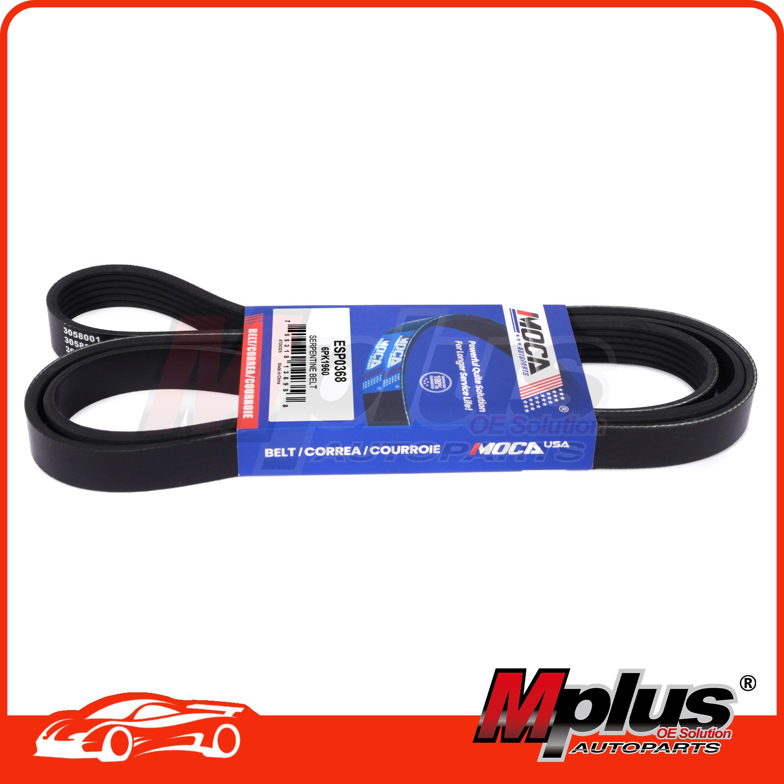 EPDM Serpentine Belt for 11-16 Chrysler Town & Country 14-16 Subaru Forester