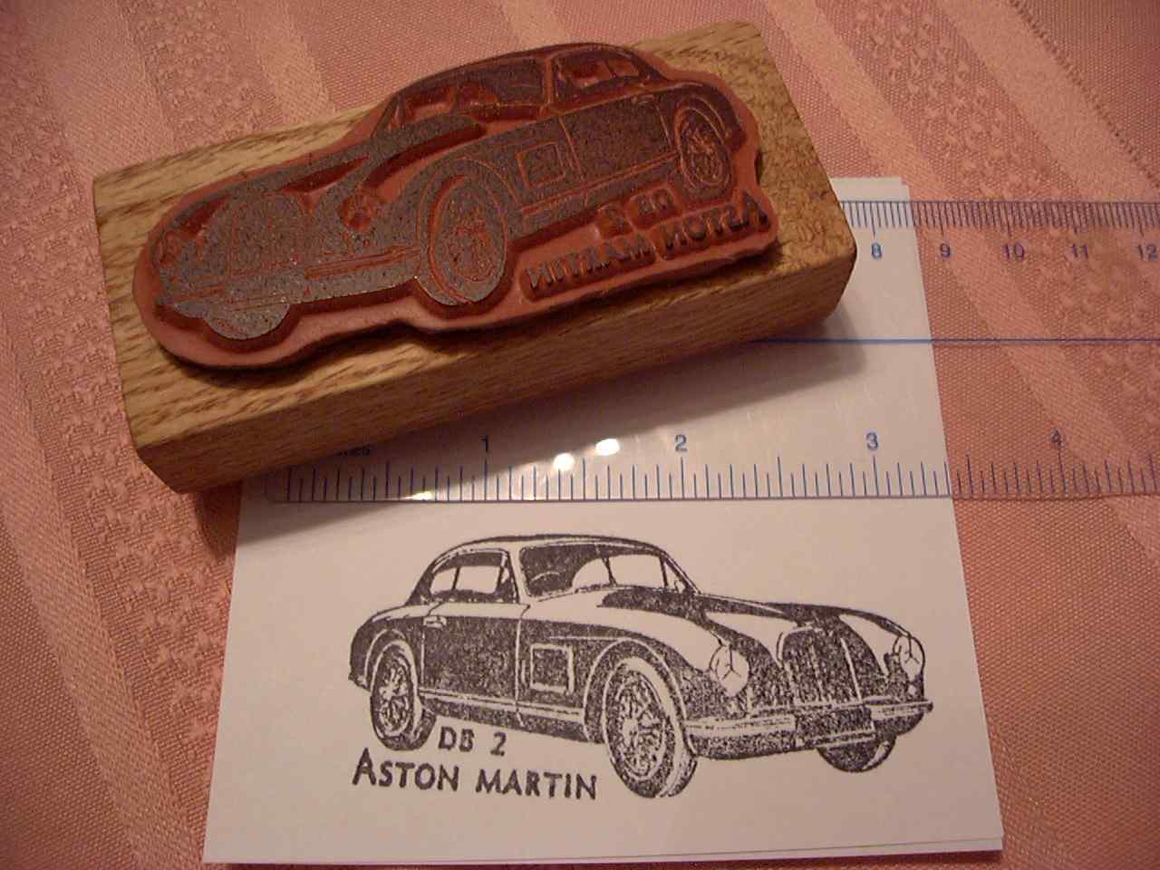 1950 - 1954 Aston Martin DB2 Coupe Sports Car RUBBER STAMP 1951 1952