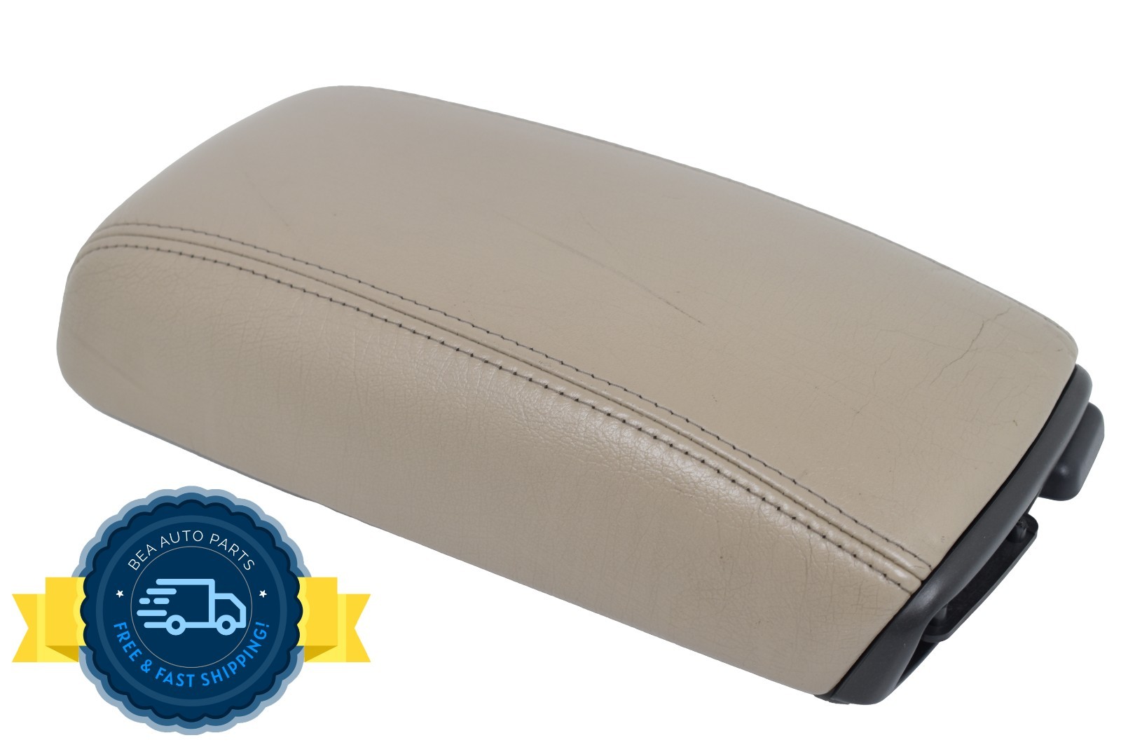 1998-2004 Volvo C70 Center Console Beige Leather Armrest Lid Cup Holder OEM 1998-2004 Volvo C70 Center Console Beige Leather Armrest Lid Cup Holder OEM
