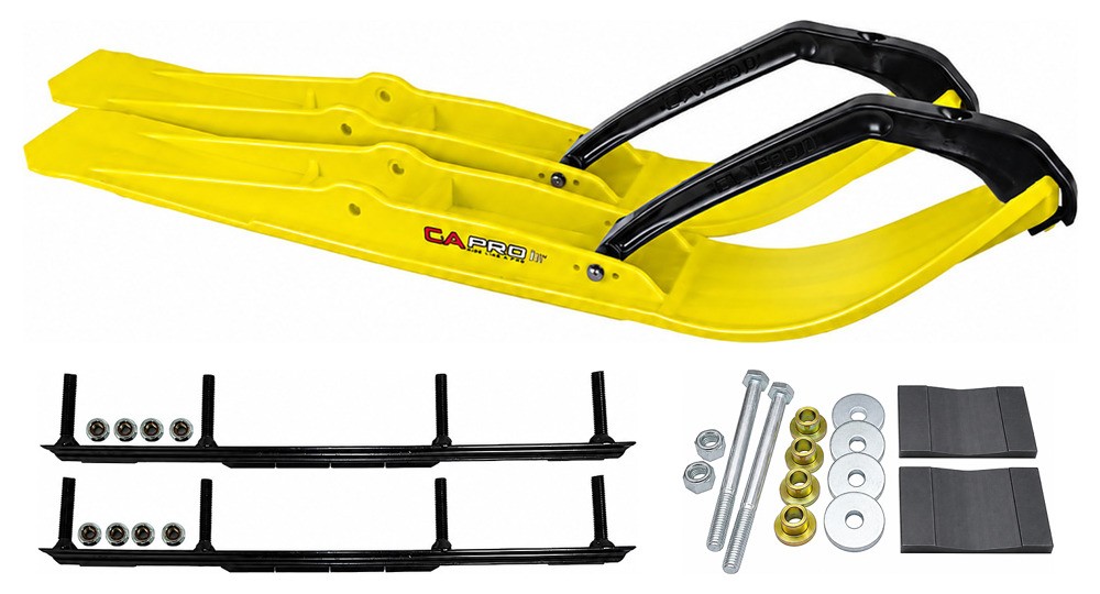 C&A Pro Yellow Razor Snowmobile Skis w/ 7.5\