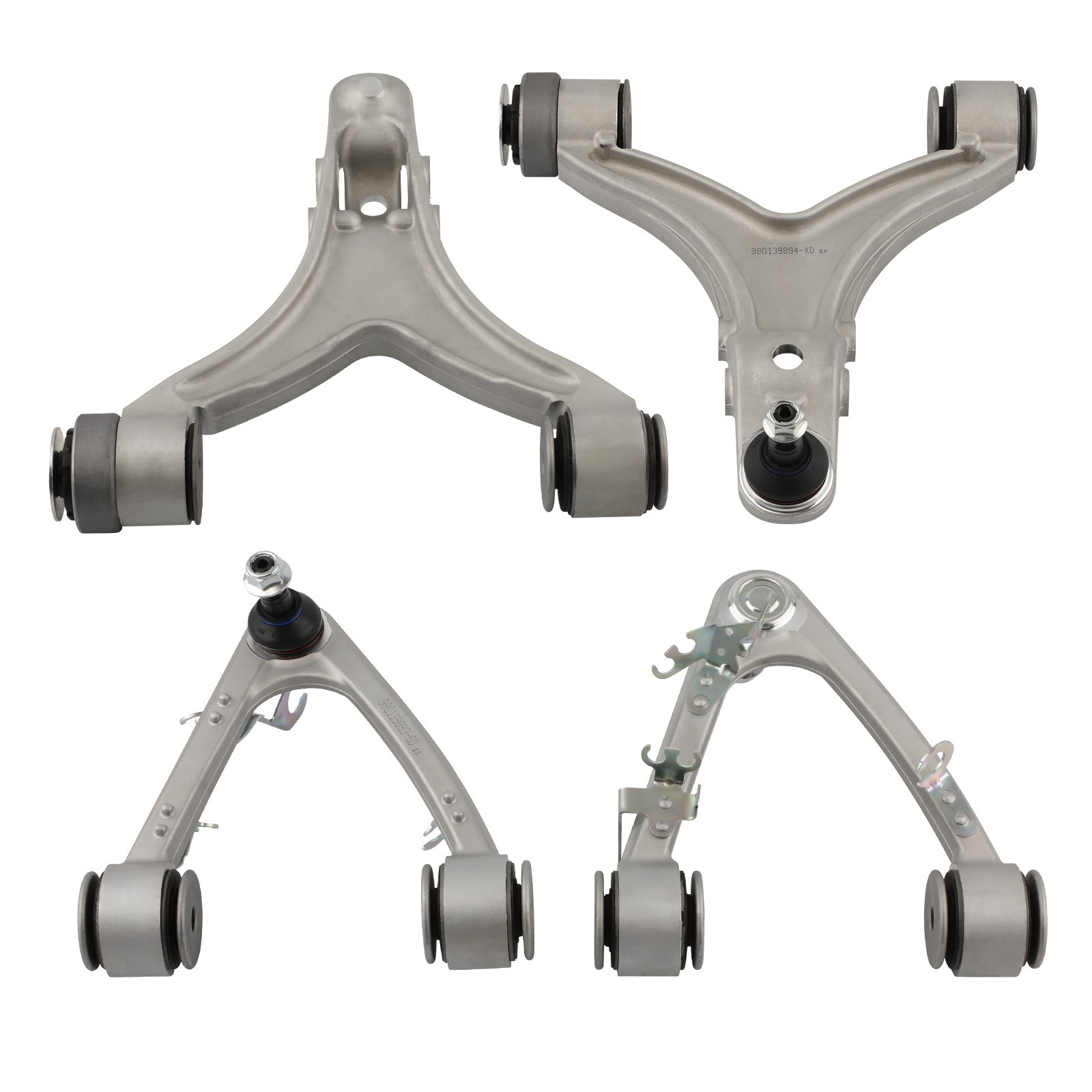 4Pcs Front Upper & Lower Control Arms for Maserati Quattroporte GranTurismo M139