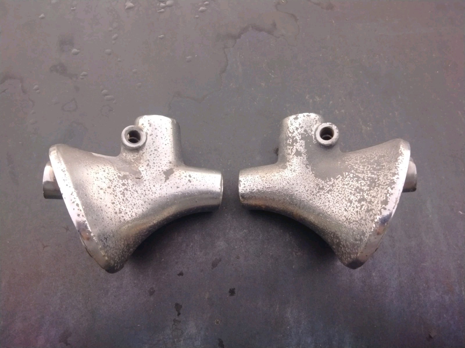 Vintage 1933 \'34 Packard Headlight Stands Vintage 1933 \'34 Packard Headlight Stands