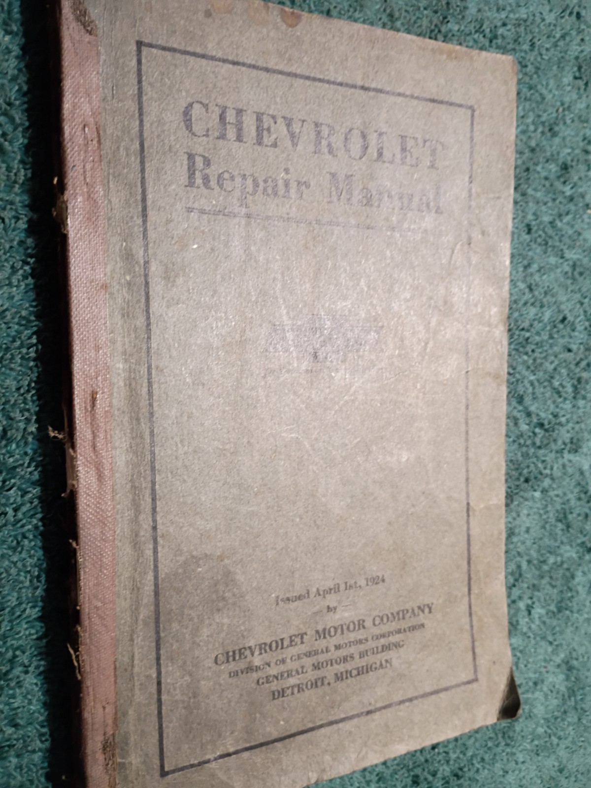 1919-1924 CHEVROLET SHOP MANUAL / SERVICE BOOK / RARE ORIGINAL