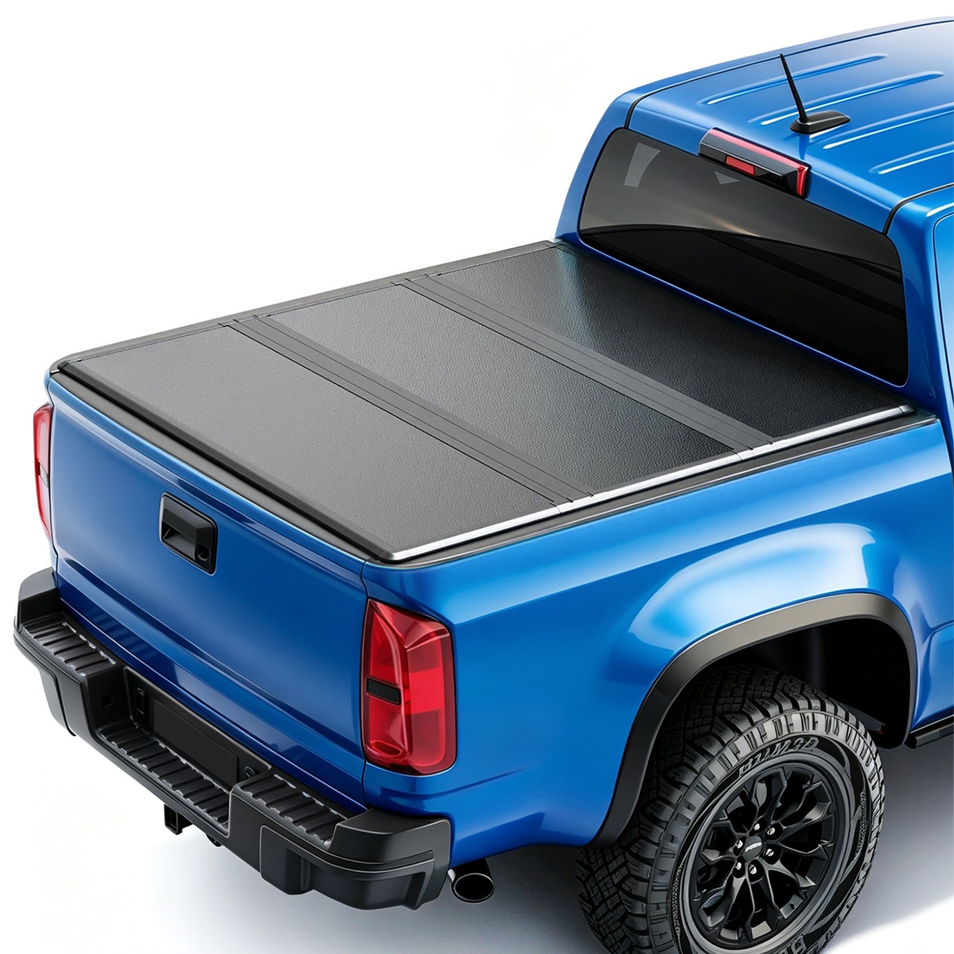 5FT Tri-Fold Fiberglass Hard Truck Bed Tonneau Cover For 2016-2026 Toyota Tacoma