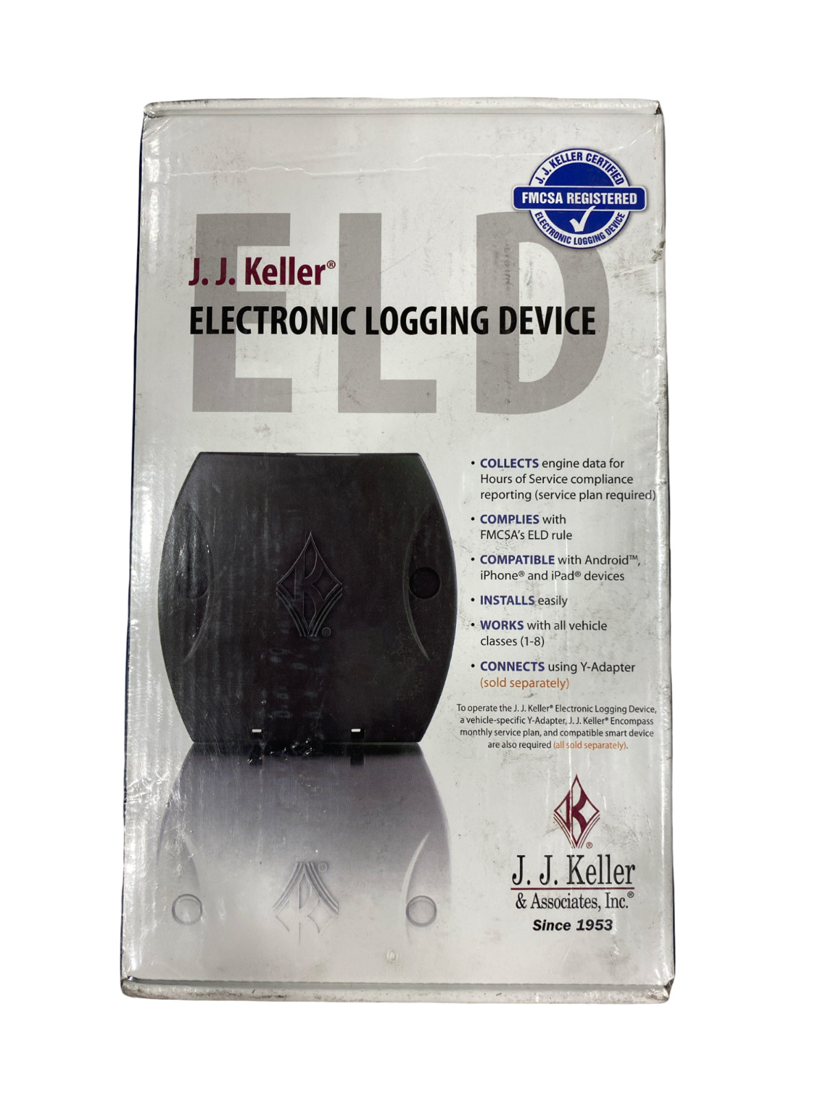 Brand New Factory Sealed J.J Keller Electronic Logging Device ELD 51078  #30