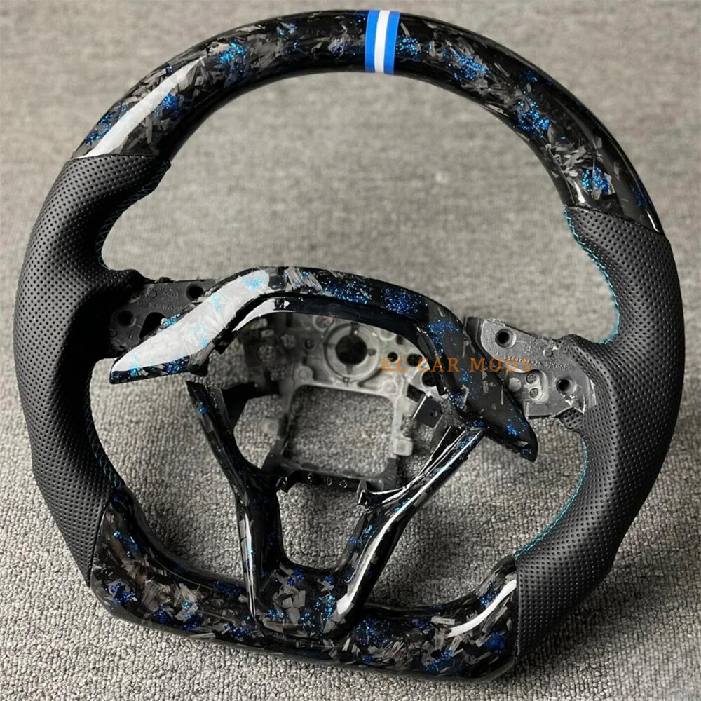 Forged blue Carbon Fiber leather Steering Wheel For Honda Accord 2018 2019- 2022 Forged blue Carbon Fiber leather Steering Wheel For Honda Accord 2018 2019- 2022