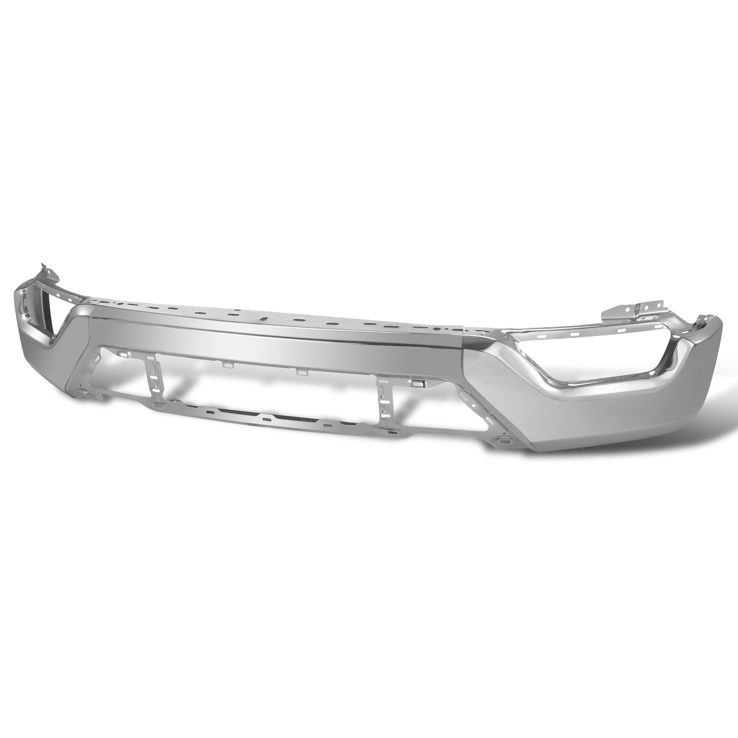 Fit 21-23 Ford F-150 Chrome Front Bumper Face Bar w/o Park Assist Sensors Holes