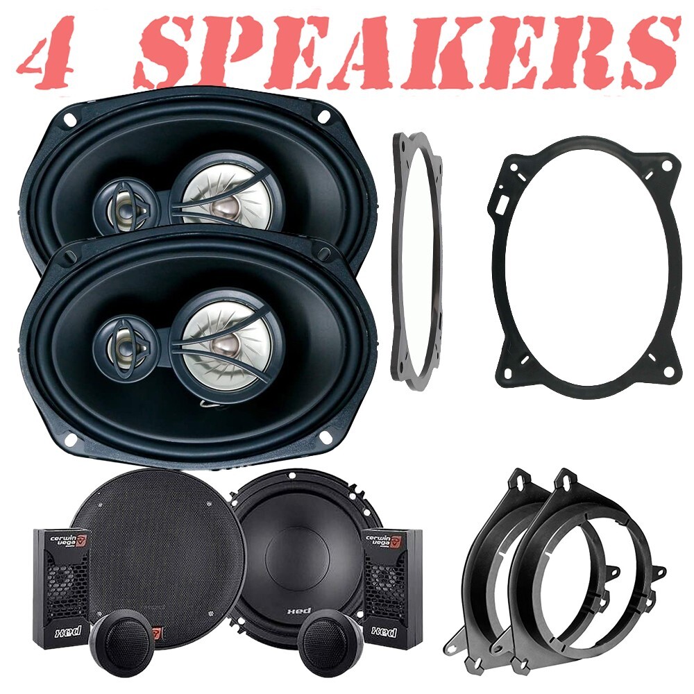 For 2003-2013 Toyota Corolla Front Door & Rear Deck 6x9 For 2003-2013 Toyota Corolla Front Door & Rear Deck 6x9