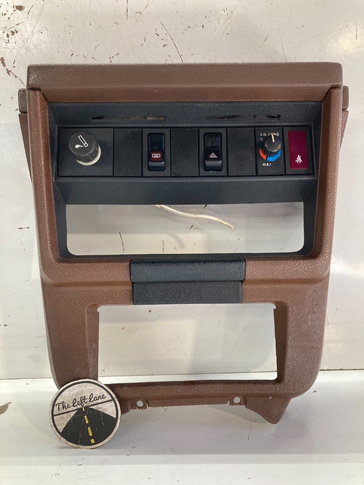 86-93 Volvo 240 244 245 Center Dash Ashtray Bezel W/Switches OEM Brown