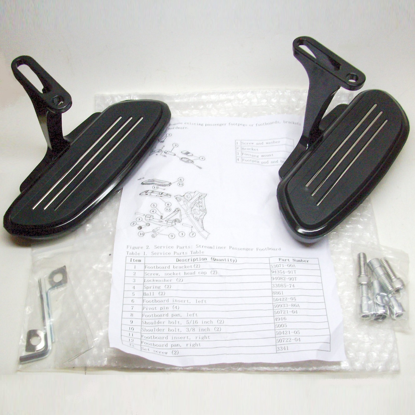 New HARLEY DAVIDSON Passenger PegStreamliner Footboard Footpegs Kits 1993-2025 New HARLEY DAVIDSON Passenger PegStreamliner Footboard Footpegs Kits 1993-2025