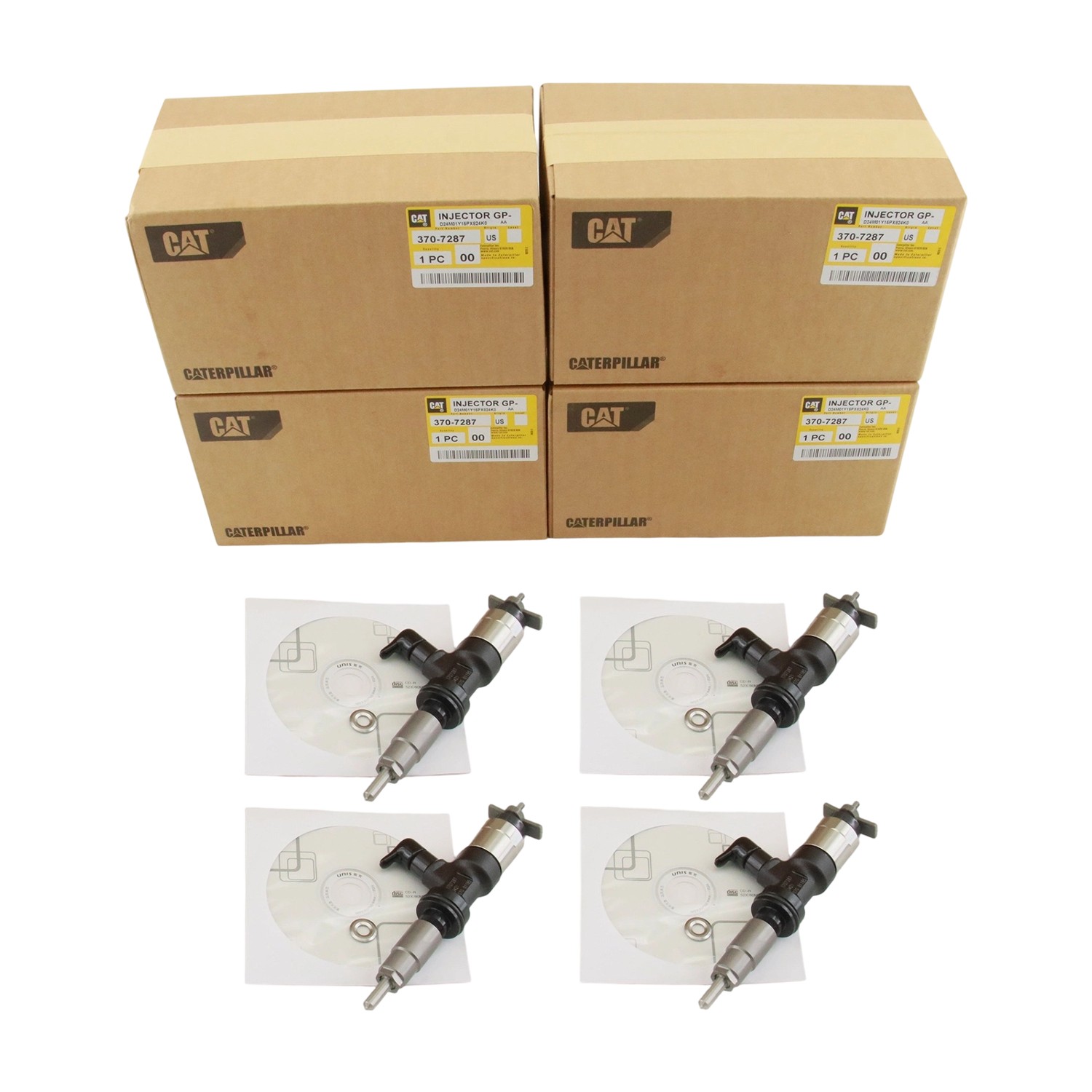 4X New Fuel Injector for 370-7287 295050-0421 Caterpillar CAT C4 Engine