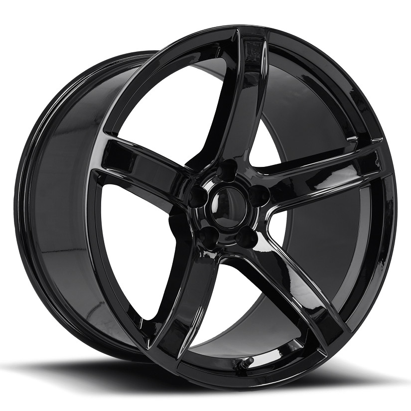 FACTORY REPRODUCTIONS FR 77F Dodge Hellcat HC2 20X9.5 5X115 15 Gloss Blk (Qty 1)
