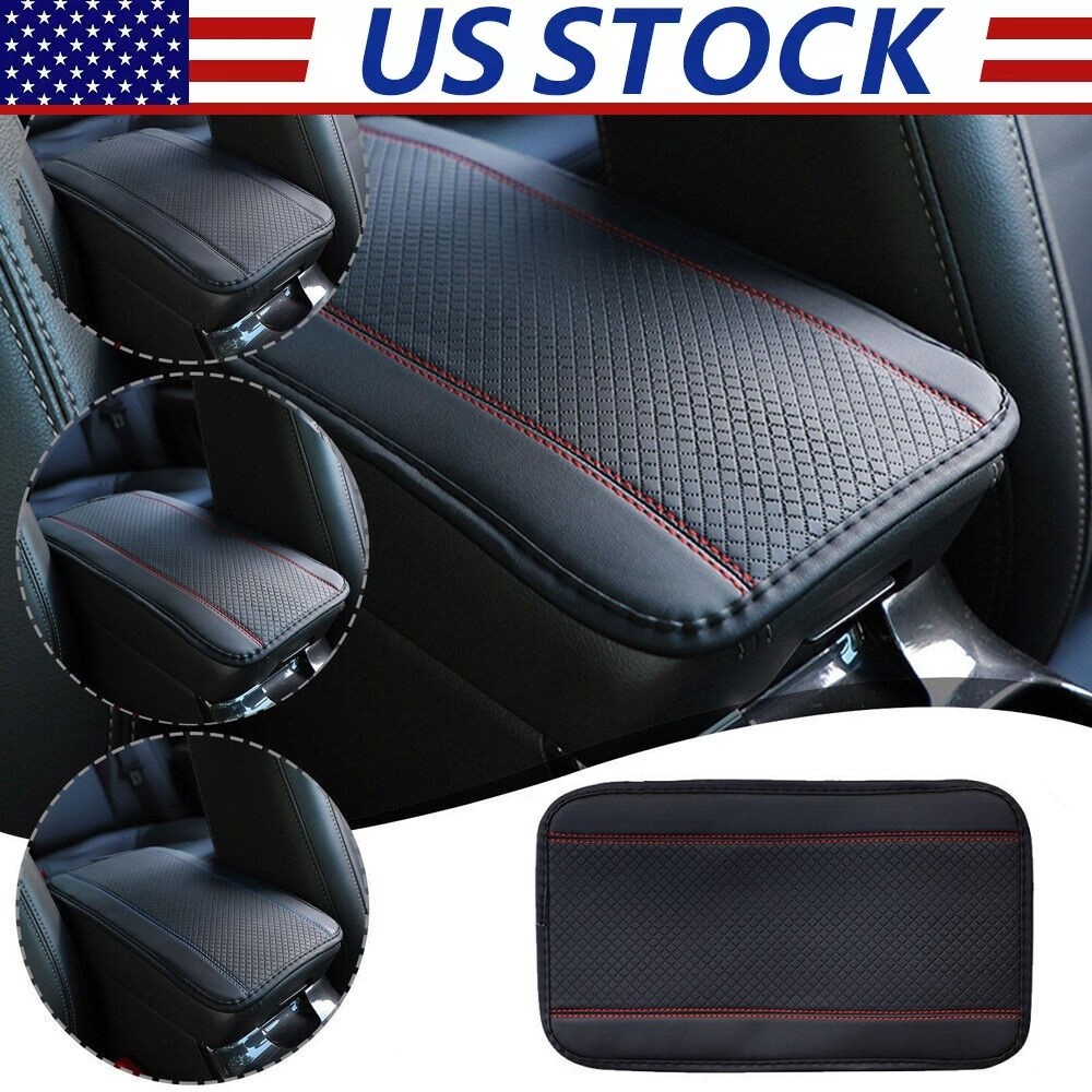 Car Armrest Cushion Cover Leather Center Console Box Pad Protector Accessories
