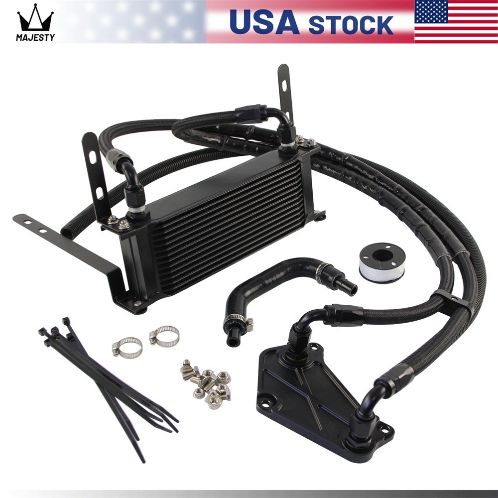 AN8 14 Rows Oil Cooler Kit For Volkswagen Audi Golf MK5 MK6 VAG DQ200 DQ250 DSG