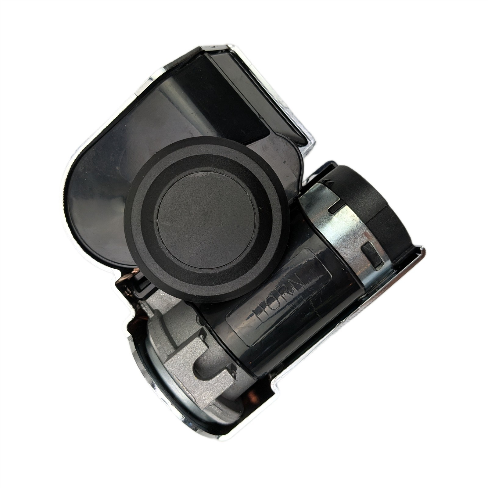 6-03 HORN Chrome Nautilus Compact Air Horn For Motorcycle
