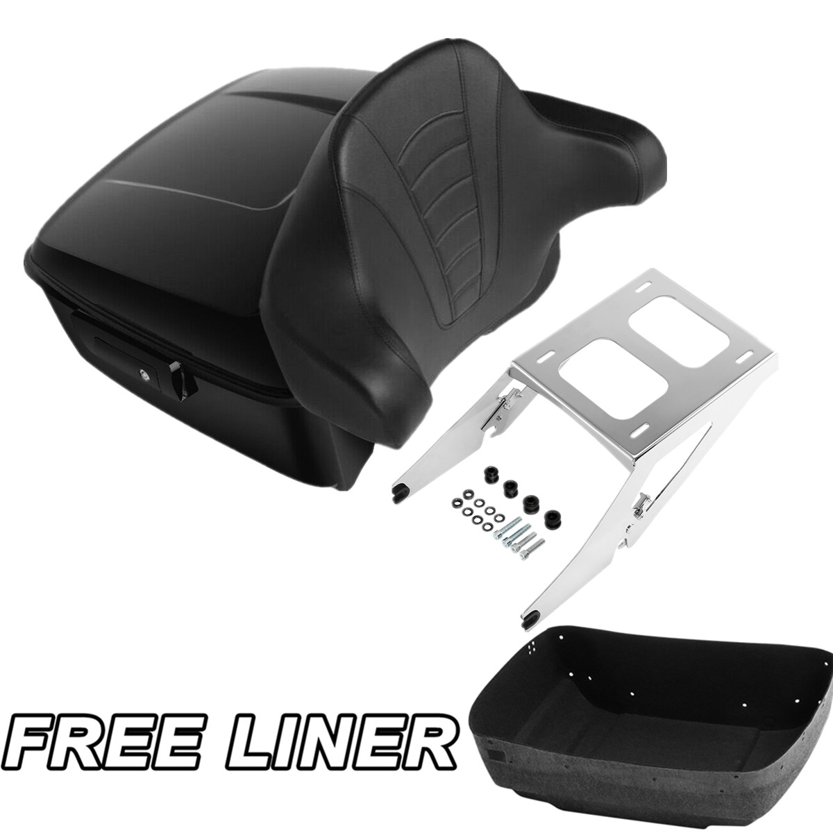 King Trunk Backrest Pad Mount Rack Fit For Harley Sport Glide FLSB 2018-2025 US