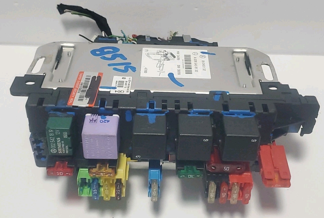 2000 - 2006 Mercedes Benz W220 S430 S500 CL500 SAM Rear Fuse Box A0285458132 OEM