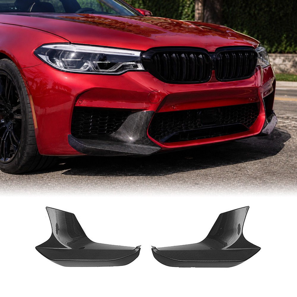 For 18-20 BMW M5 F90 Performance Style Front Spoiler Corner Covers Carbon Style