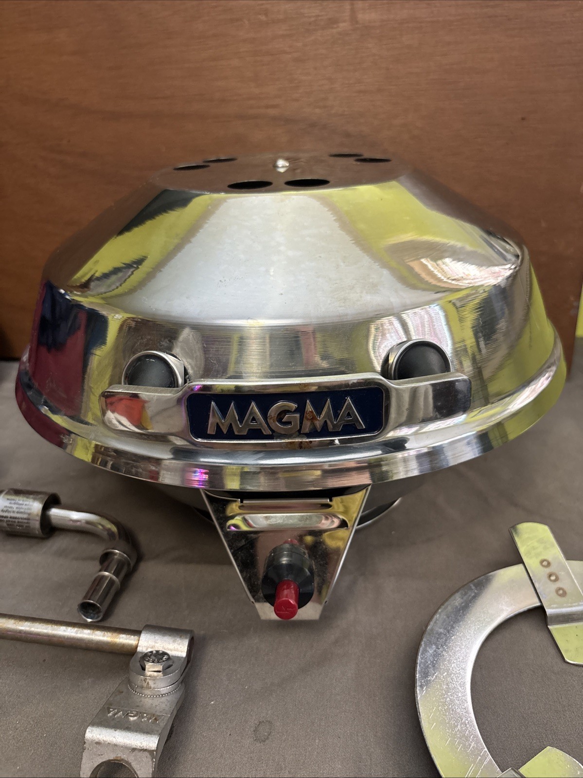 Original Size Magma Marine Kettle Gas Grill With Rail Mount
