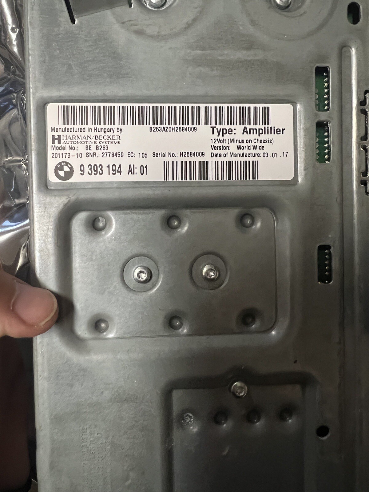 💥 OEM 2014-2018 BMW M3 F80 Top-Hifi Harman Becker Amplifier AMP 9393194 💥 OEM 2014-2018 BMW M3 F80 Top-Hifi Harman Becker Amplifier AMP 9393194