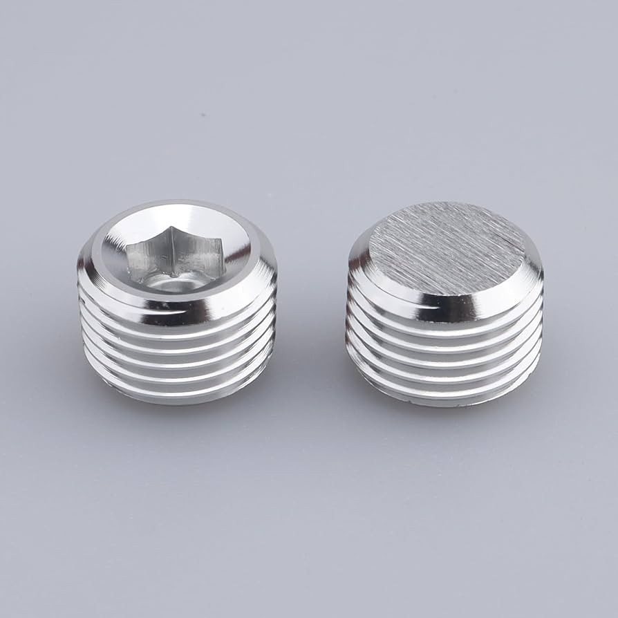 CHROME ALLEN PLUG 1/8-27 NPT SOLD IN PAIRS CCI #20233