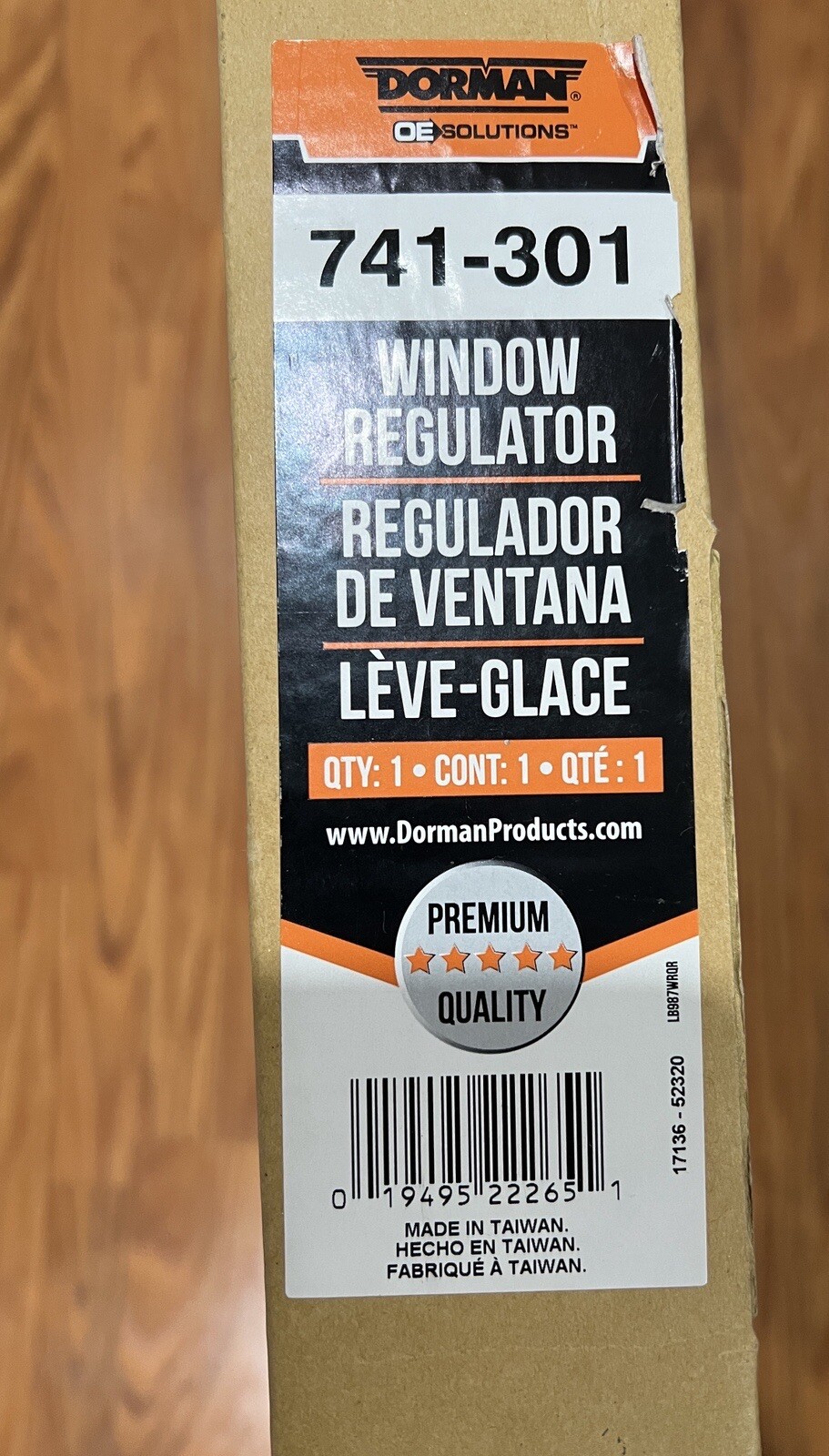 Doorman 741-301 Window Regulator - Front Passenger Side - Brand New Unopen Box