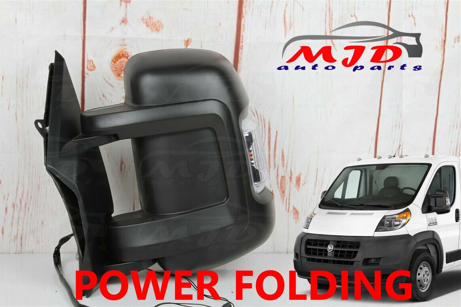 FOR DODGE RAM PROMASTER LEFT DRIVER SIDE POWER FOLDING MIRROR BLIND SPOT FOR DODGE RAM PROMASTER LEFT DRIVER SIDE POWER FOLDING MIRROR BLIND SPOT