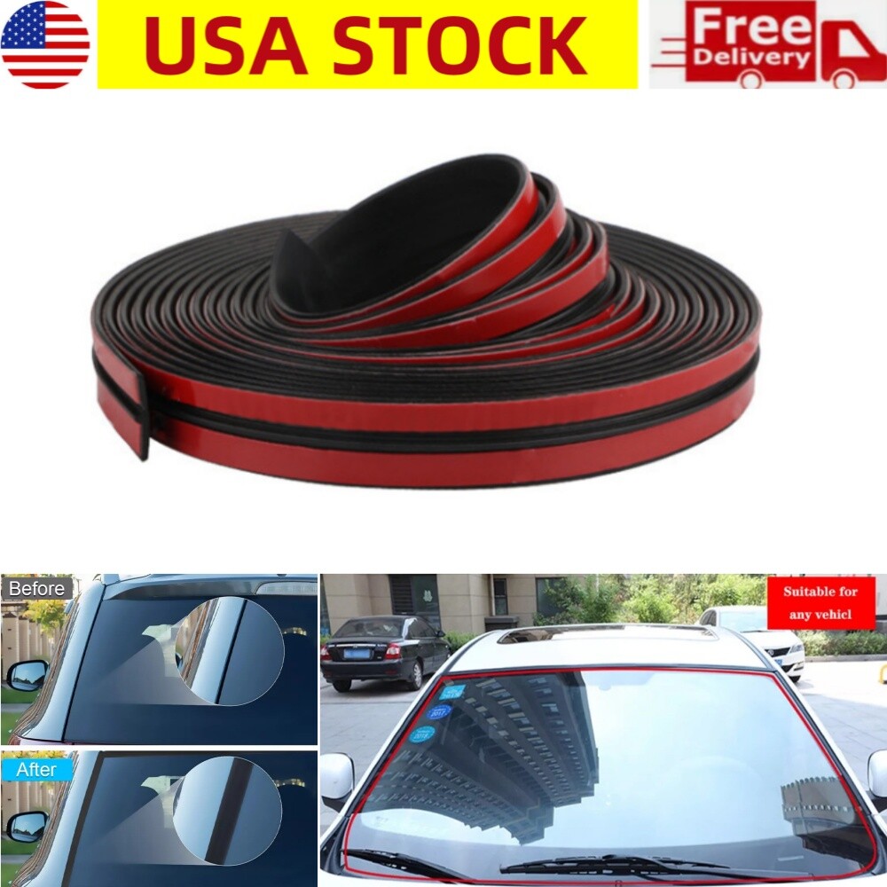 16.4ft/5m Car Windshield Trim Edge Molding Protector Guard Rubber Seal Strip US 16.4ft/5m Car Windshield Trim Edge Molding Protector Guard Rubber Seal Strip US