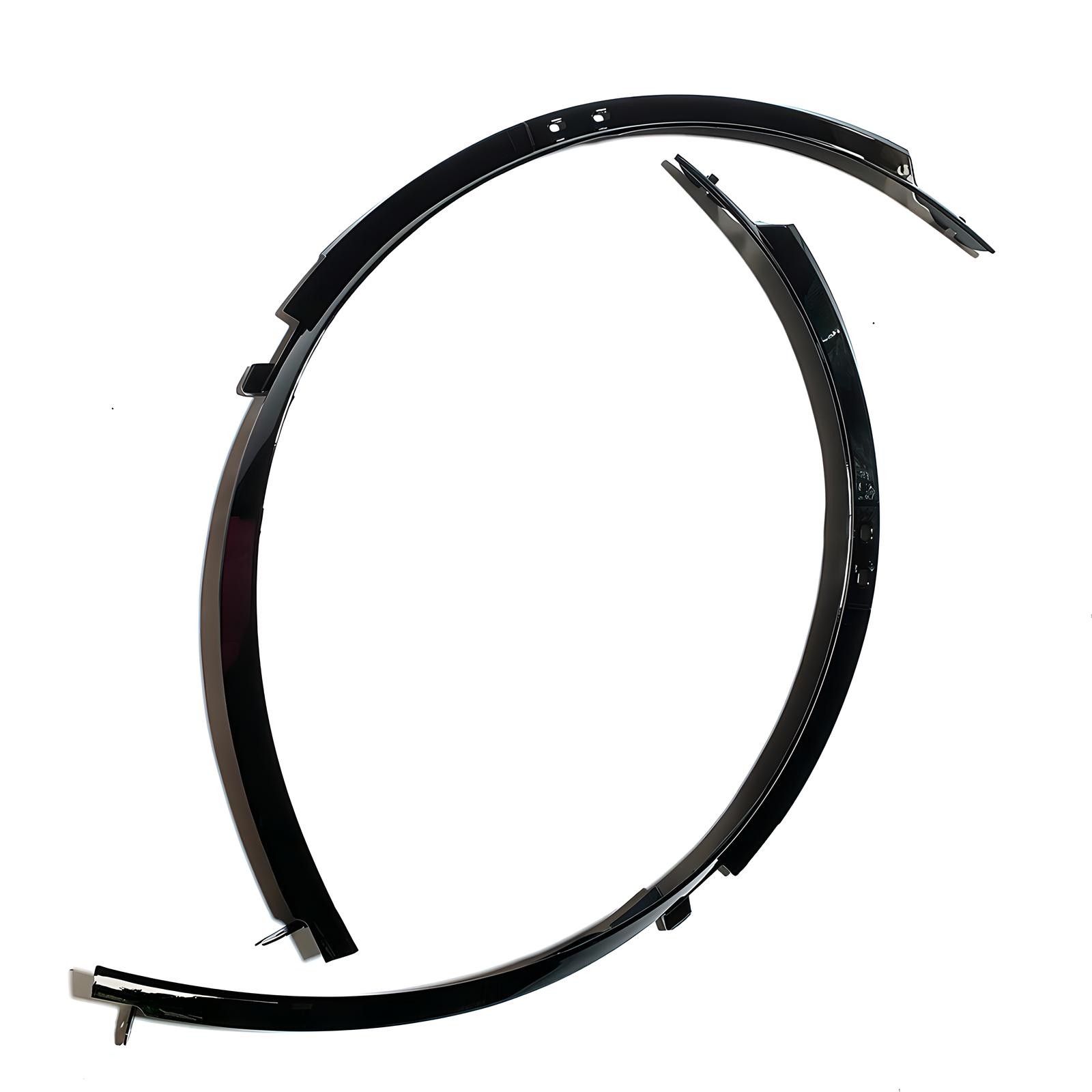 1 Pair Glossy Black Front Wheel Trim Fender Flares Kit For Corvette C7 2014-2019