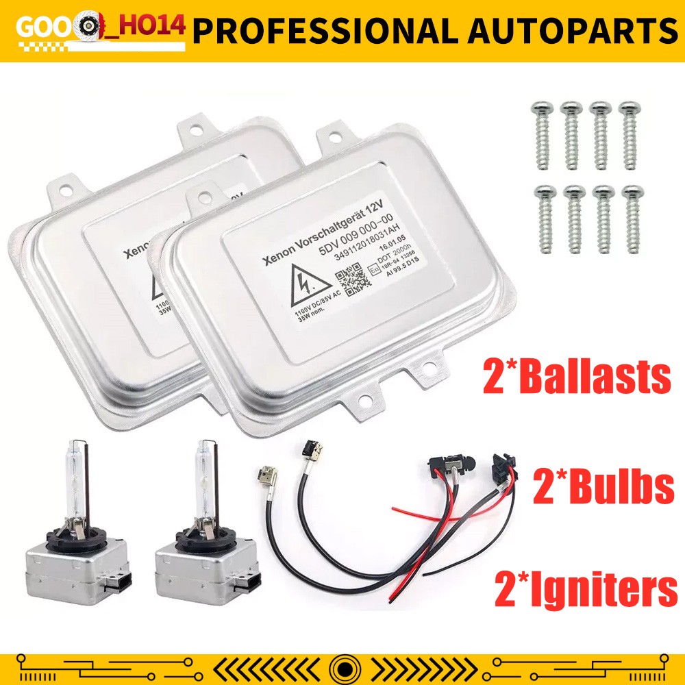 2 For 2007-2013 Cadillac Escalade Xenon HID Headlight Ballast &Bulb D1S &Igniter