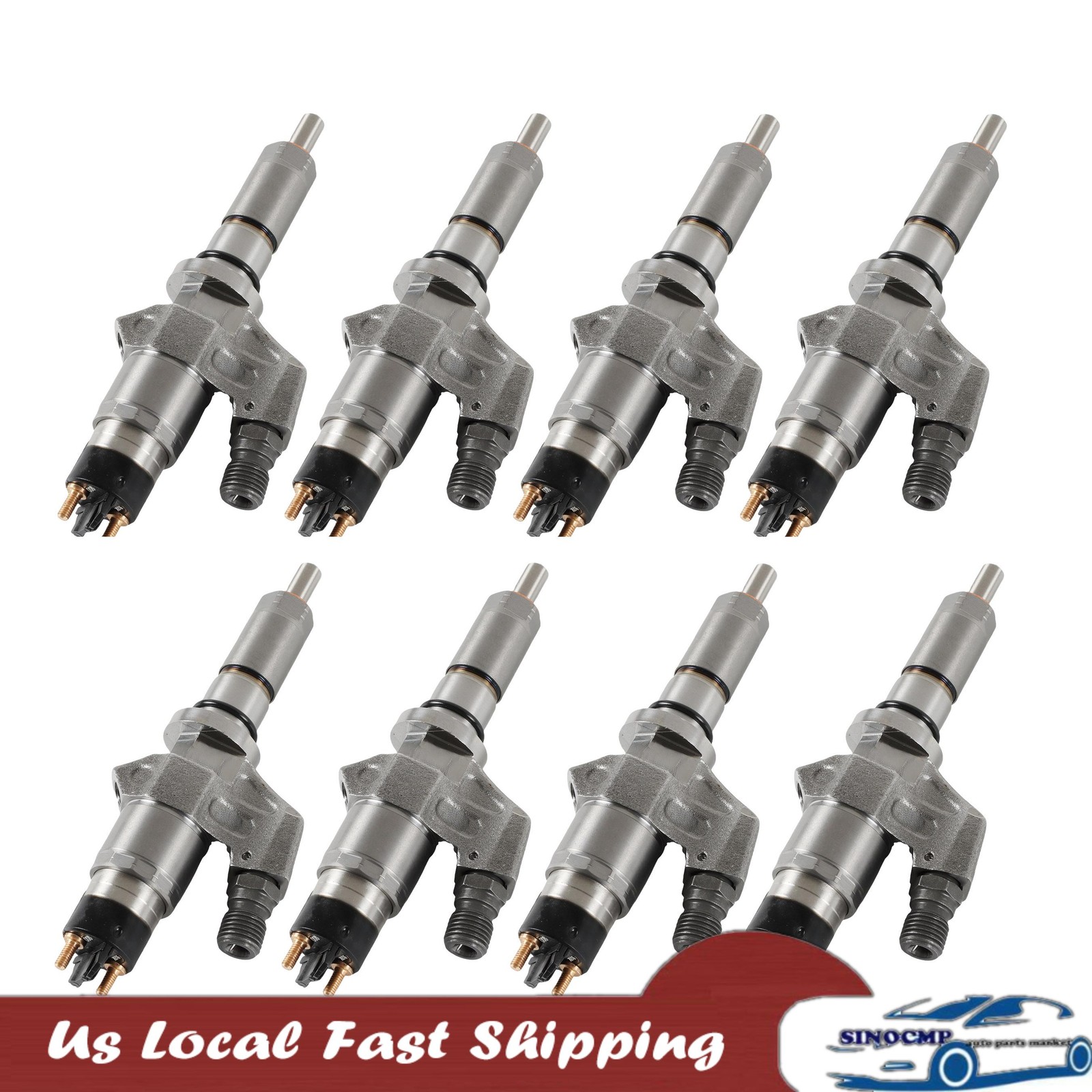 8Pcs Fuel Injectors 0445120008 Fits for 2001-04 Bosch Chevy GMC 6.6L Duramax LB7