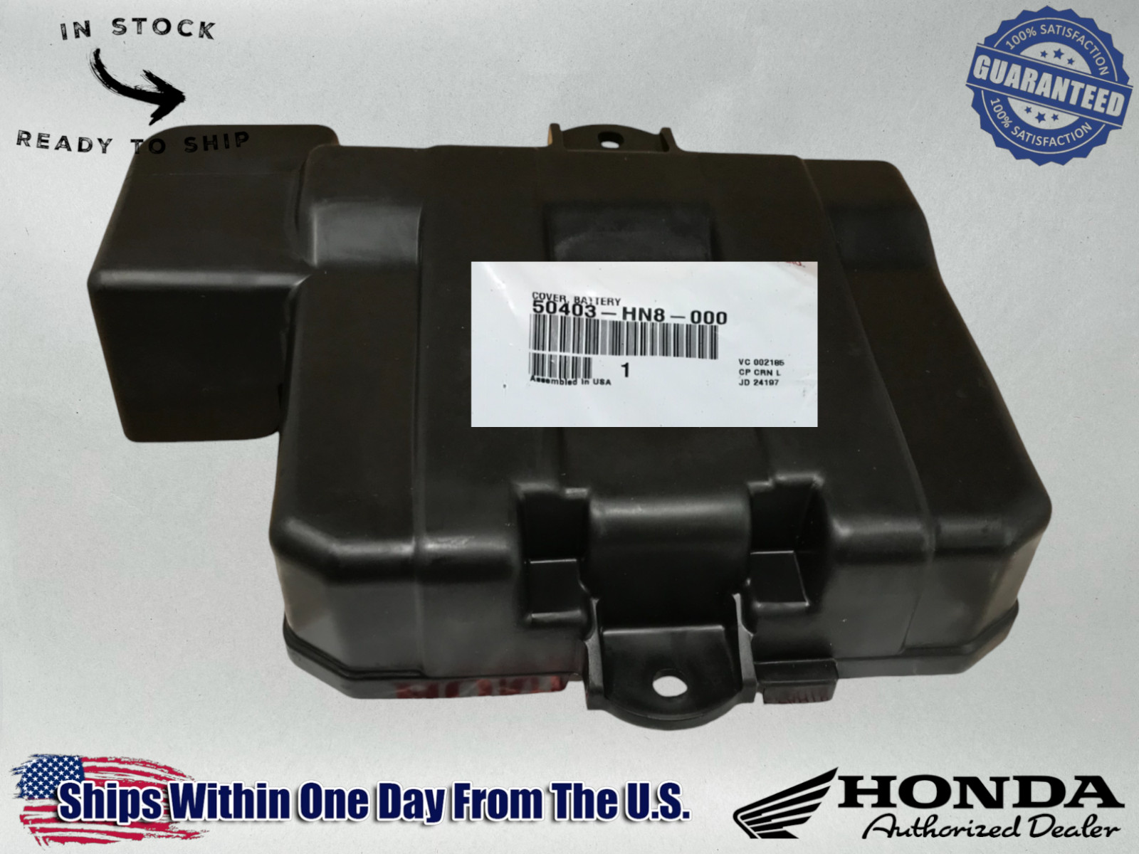 Honda OEM Rincon 650 680 Plastic Battery Cover Lid 2003-2023 50403-HN8-000 Honda OEM Rincon 650 680 Plastic Battery Cover Lid 2003-2023 50403-HN8-000