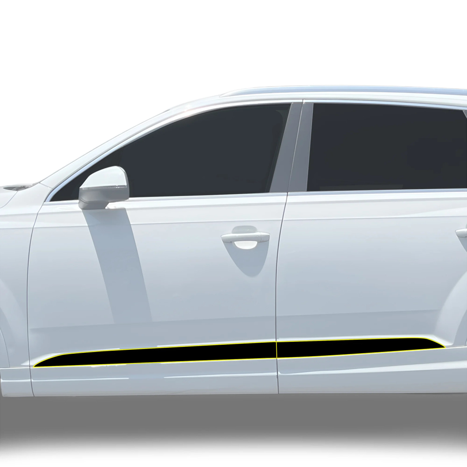 Fits Audi Q7 2017-2026 Side Skirt Chrome Delete Decal Blackout Vinyl Film Fits Audi Q7 2017-2026 Side Skirt Chrome Delete Decal Blackout Vinyl Film