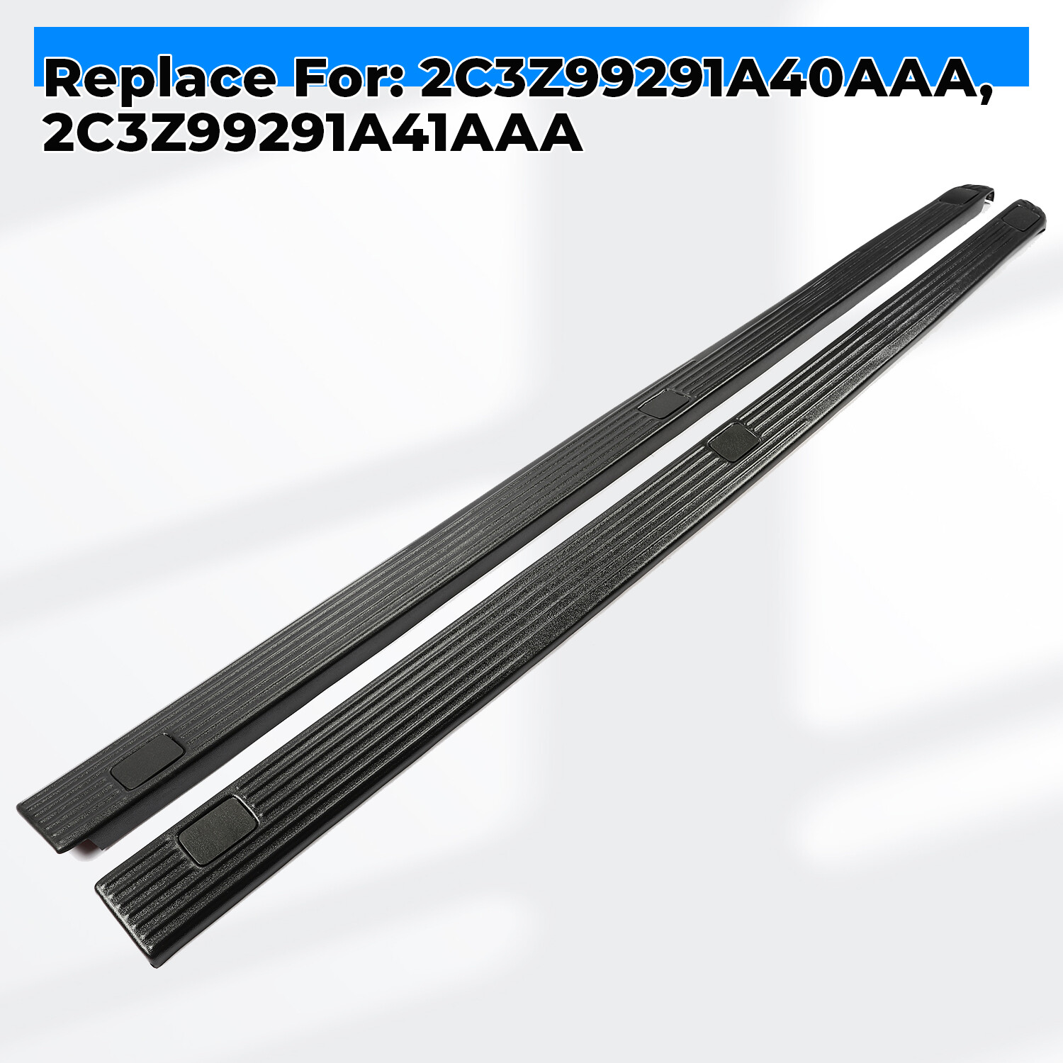 For 02-16 Ford F250 F350 Super Duty 8.0\' Bed Side Rail Top Molding Covers LH+RH