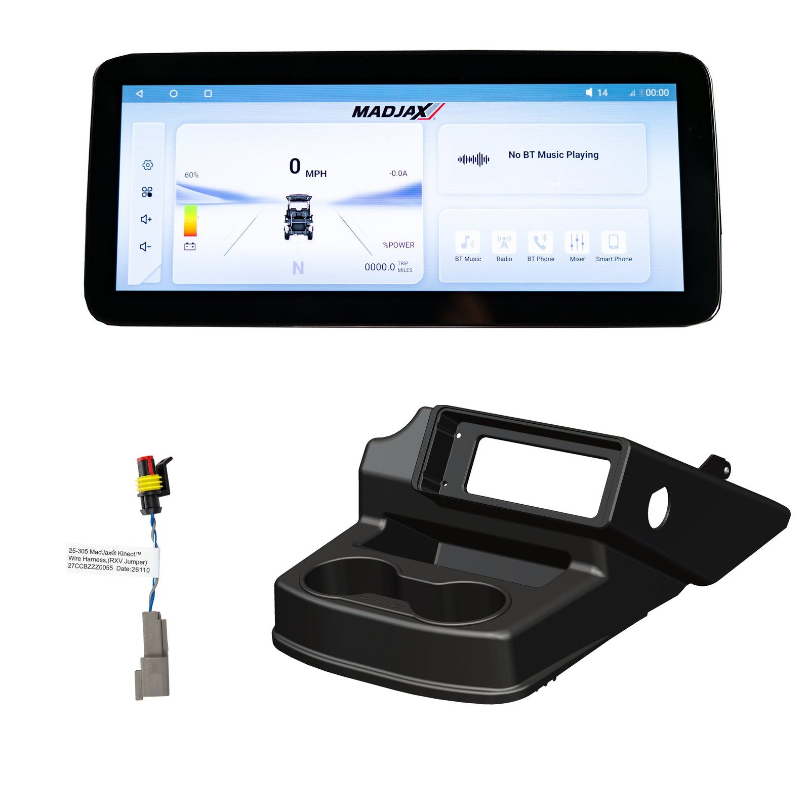MadJax® Kinect™ Display Screen Kit for EZGO RXV ELiTE w/ OEM Lithium Battery