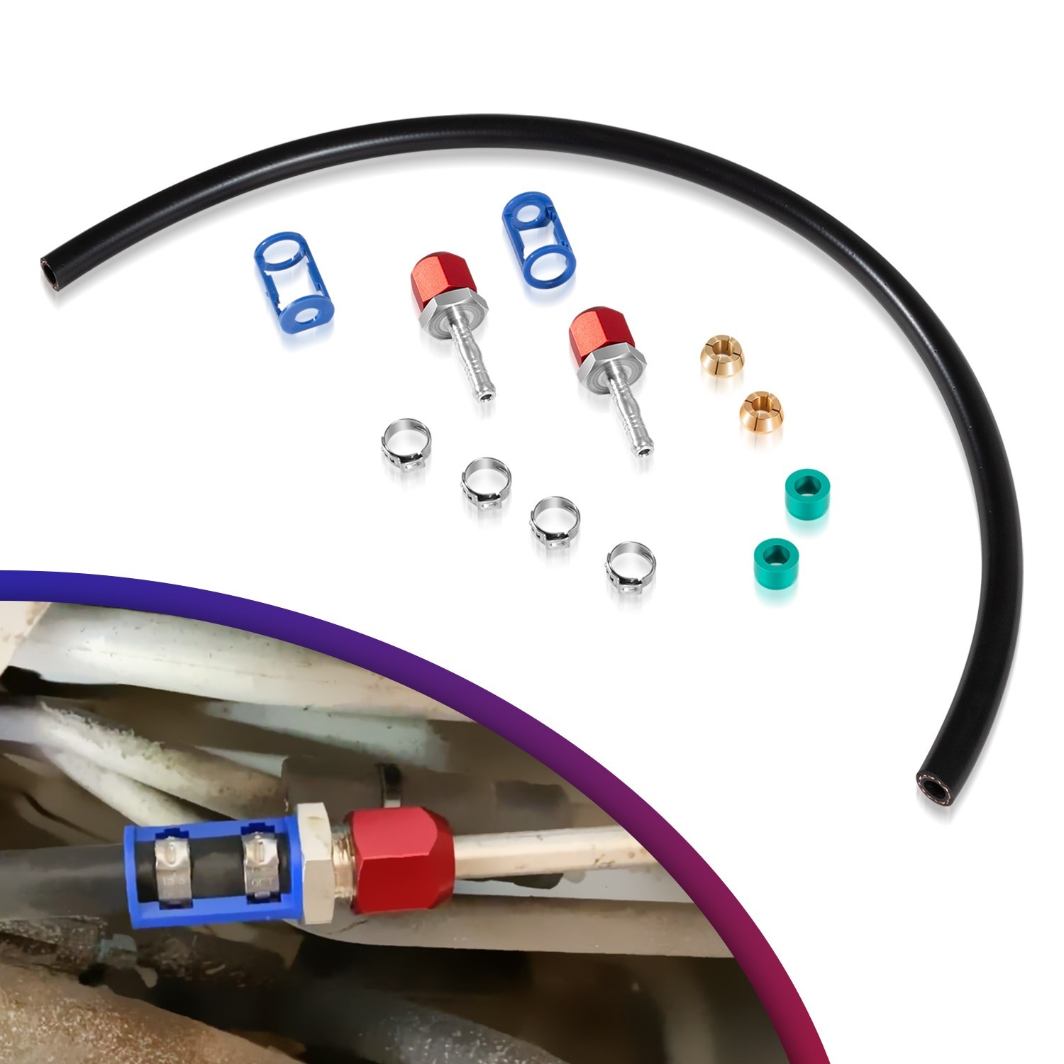 800-671 A/C Line Splice Kit for 3/8” Line With No.6 Hose 24 800-671 A/C Line Splice Kit for 3/8” Line With No.6 Hose 24