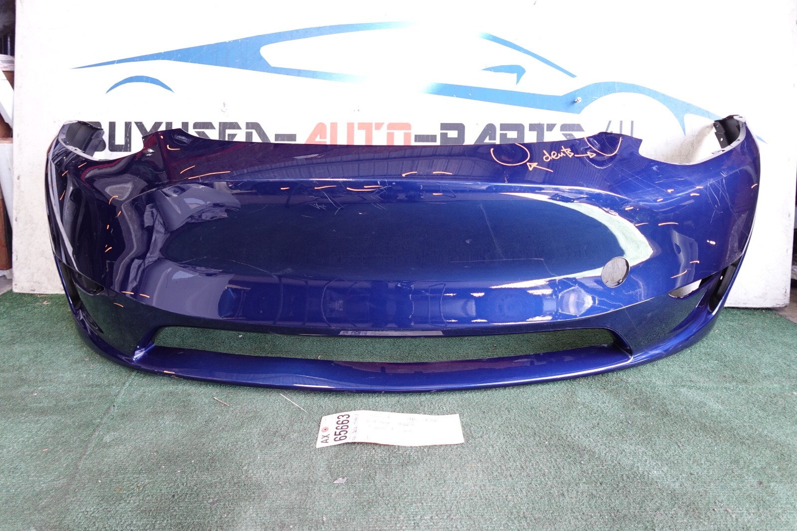w/ 2dents 2020 2021 2022 2023 TESLA MODEL Y FRONT BUMPER COVER OEM AX65663