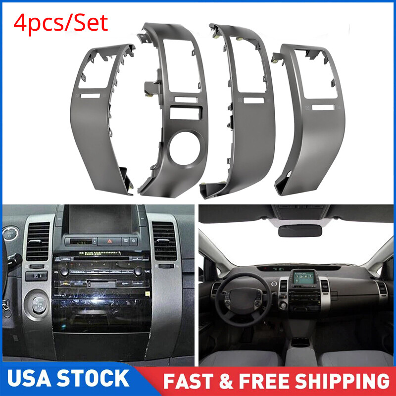 Fits 2004-2009 Toyota Prius Center Inner A/C Dash Air Vent Panel Cover Trim Set