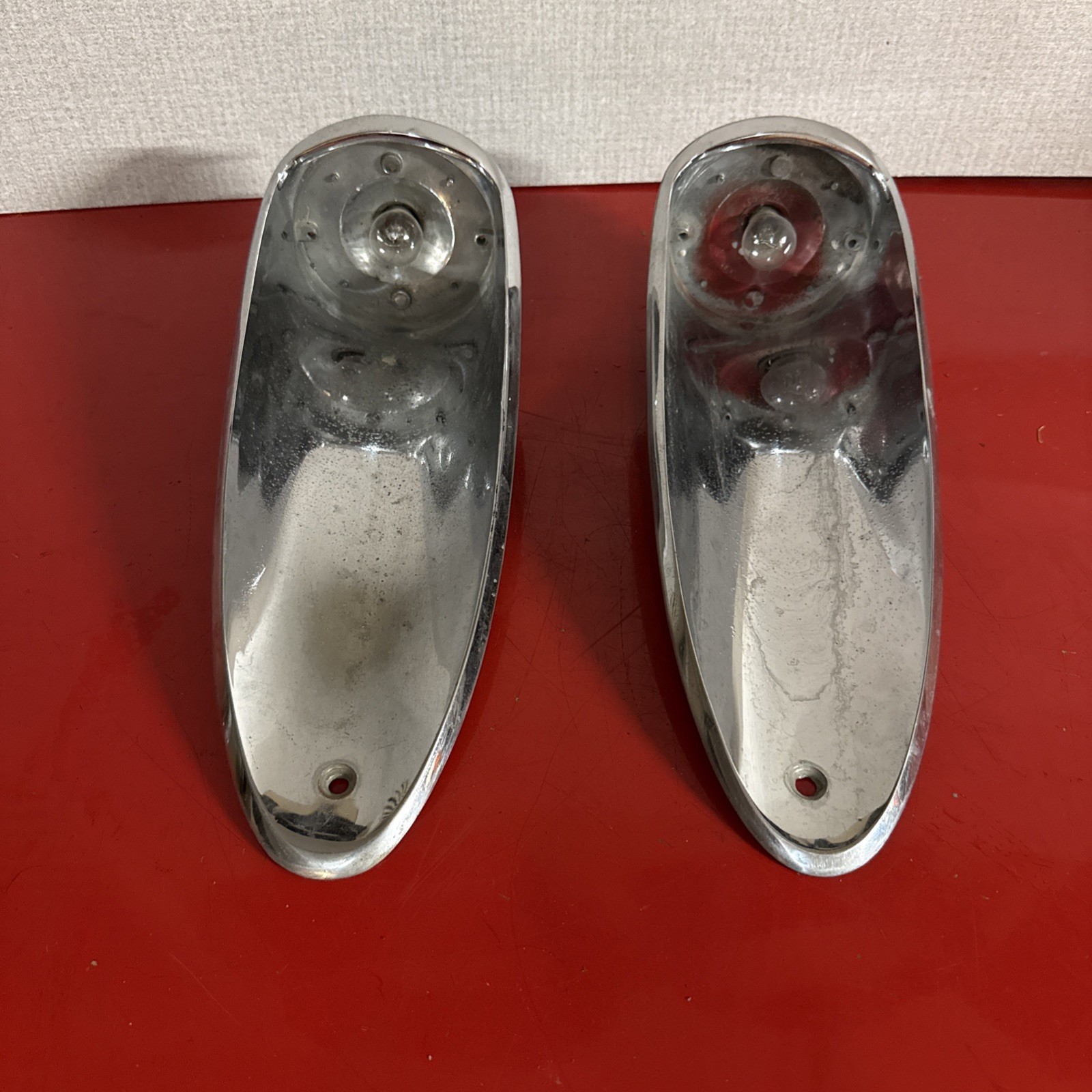 1956 1957 Corvette RARE GM Original Guide Tail Light Housing GM # 5947403 Pair