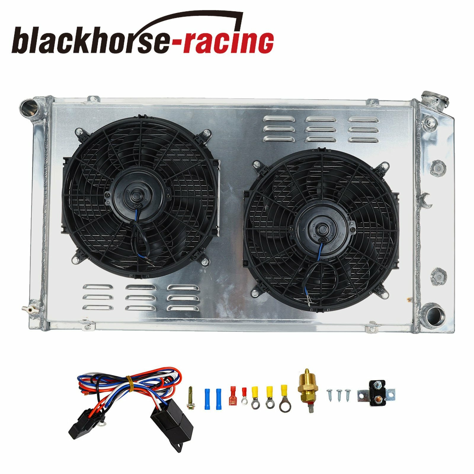 3 Row Radiator+Shroud+Fan+Relay Kit 161 For 1973-1986 Chevy/GMC C/K C10 C20 C30 3 Row Radiator+Shroud+Fan+Relay Kit 161 For 1973-1986 Chevy/GMC C/K C10 C20 C30