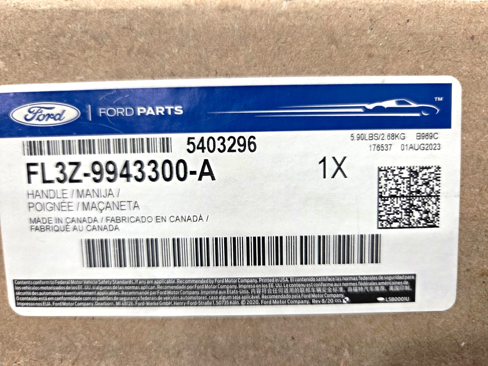 Genuine Ford Tailgate Handle FL3Z-9943300-A Genuine Ford Tailgate Handle FL3Z-9943300-A